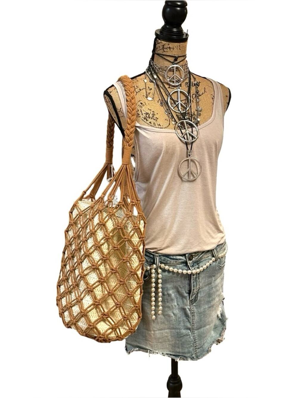NEW - Universal Thread  Macrame Shoulder Handbag